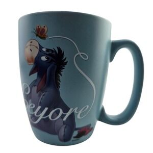 Disney Winnie The Pooh's Eeyore Butterfly Large Blue Ceramic Mug